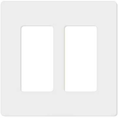 placa decora 2 ventanas sin tornillos leviton