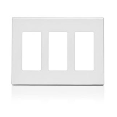 placa decora 3 ventanas leviton