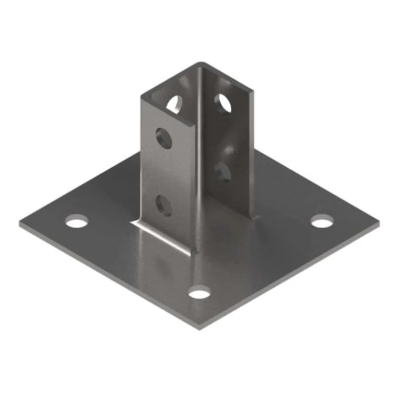 base galvanizada para soporte de perfil