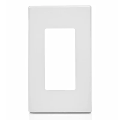 placa decora 1 ventana sin tornillos leviton