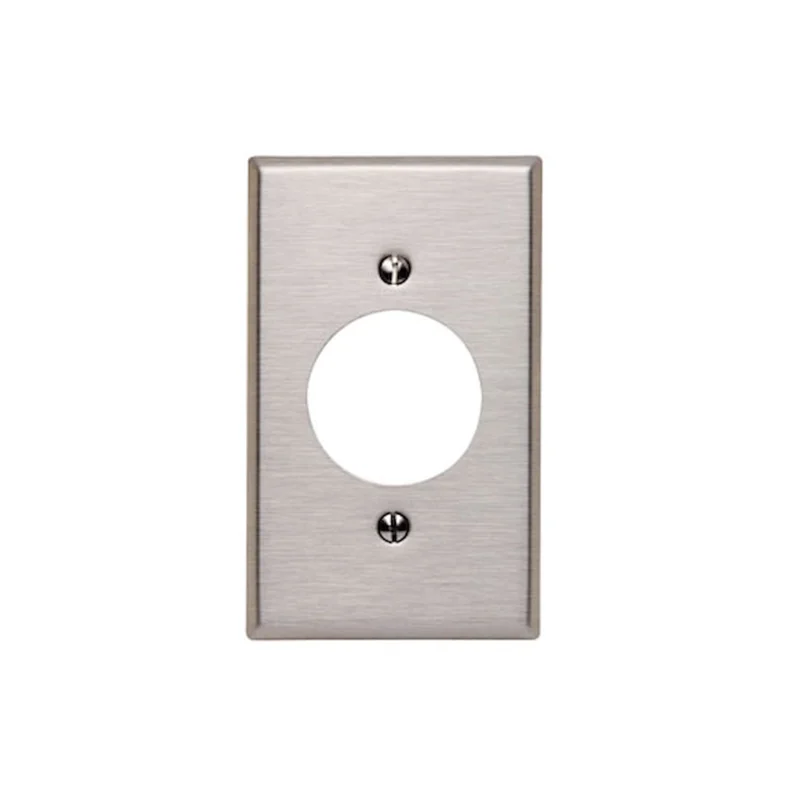 Placa de Acero Inoxidable con Hueco Redondo Leviton placa de acero inoxidable con hueco redondo