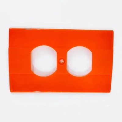Placa para toma doble naranja